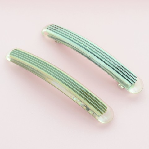 Stripe Long & Skinny Barrette  2-Pack