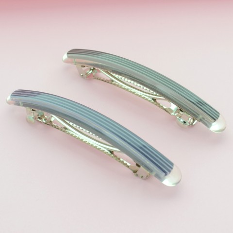 Stripe Long & Skinny Barrette  2-Pack