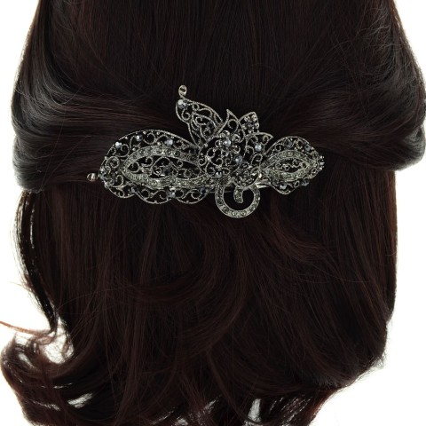 Crystal Flower Volume Barrette