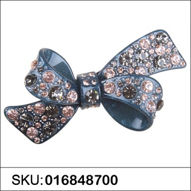 Crystal Acetate Bow Pinch Clip