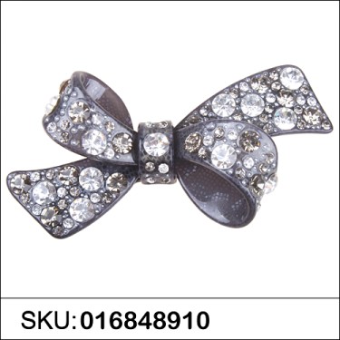 Crystal Acetate Bow Pinch Clip