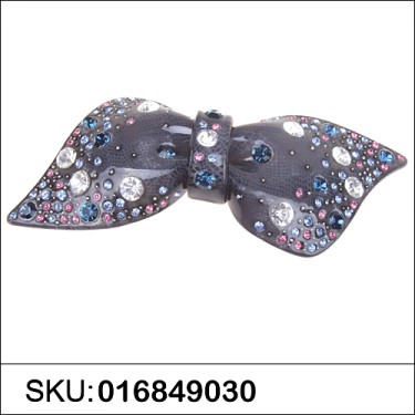 Crystal Acetate Bow Barrette