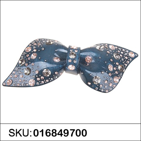 Crystal Acetate Bow Barrette