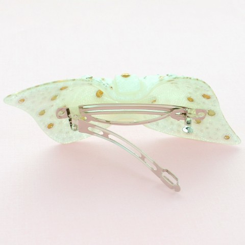 Crystal Acetate Bow Barrette