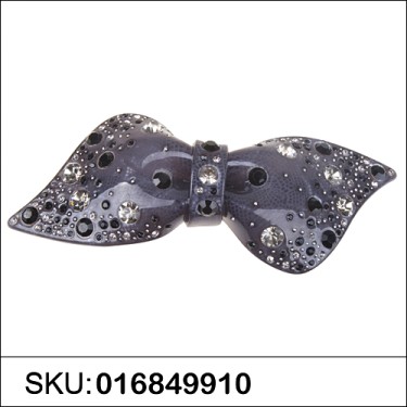 Crystal Acetate Bow Barrette