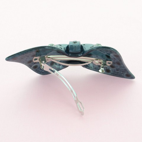 Crystal Acetate Bow Barrette