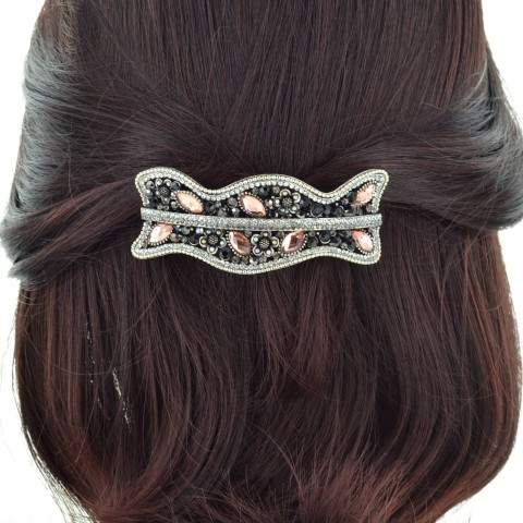 Vintage Style Crystal Beaded-Embellished Barrette