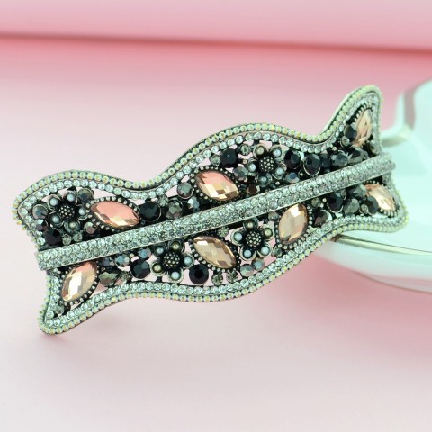 Vintage Style Crystal Beaded-Embellished Barrette