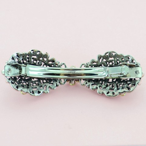 Vintage Inspired Crystal Bow Barrette (Cilp Paris)