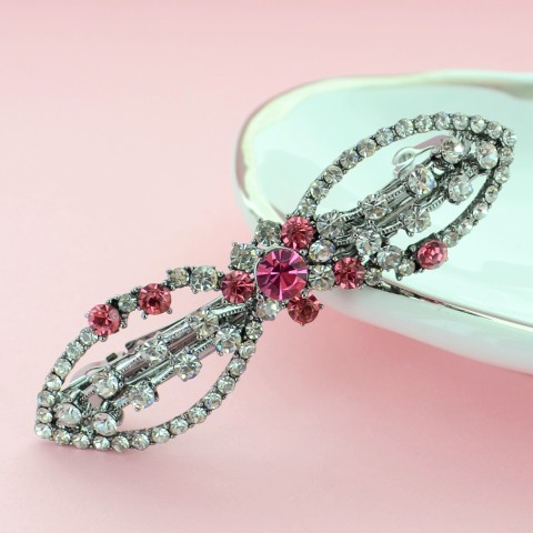 Crystal Bow Barrette (Cilp Paris)