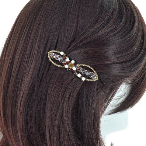 Crystal Bow Barrette (Cilp Paris)