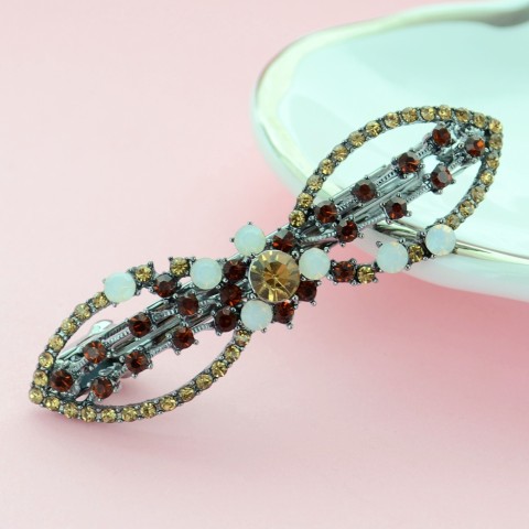 Crystal Bow Barrette (Cilp Paris)