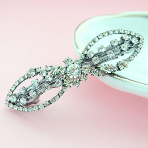 Crystal Bow Barrette (Cilp Paris)