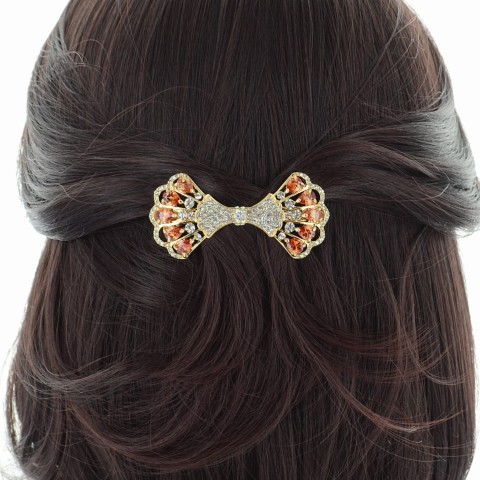 Luxurious Cubiczirconia Butterfly Barrette