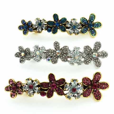 Cubiczirconia Flowers Barrette (Clip Paris)