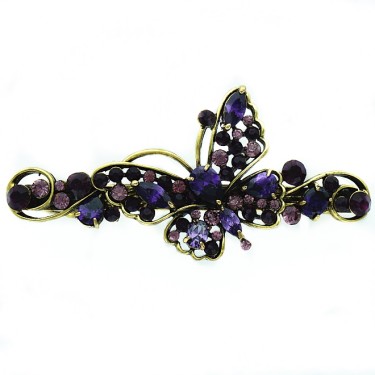 Luxurious Cubiczirconia Butterfly Barrette