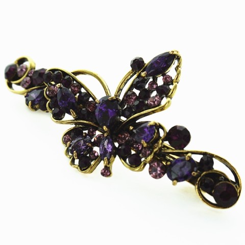 Luxurious Cubiczirconia Butterfly Barrette