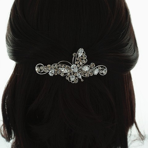 Luxurious Cubiczirconia Butterfly Barrette