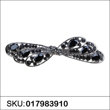 Vintage Inspired CubicZirconia Barrette Clip Paris