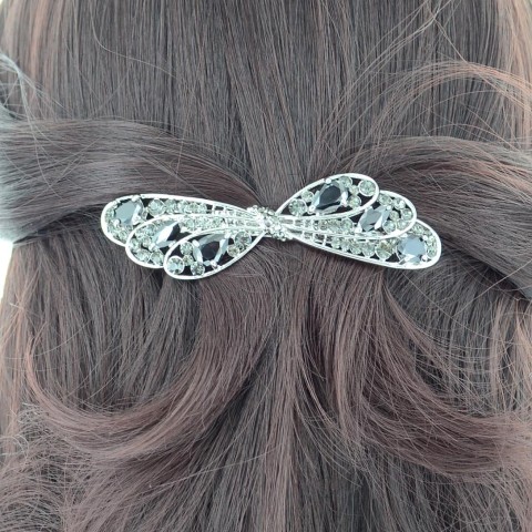 Vintage Inspired CubicZirconia Barrette Clip Paris