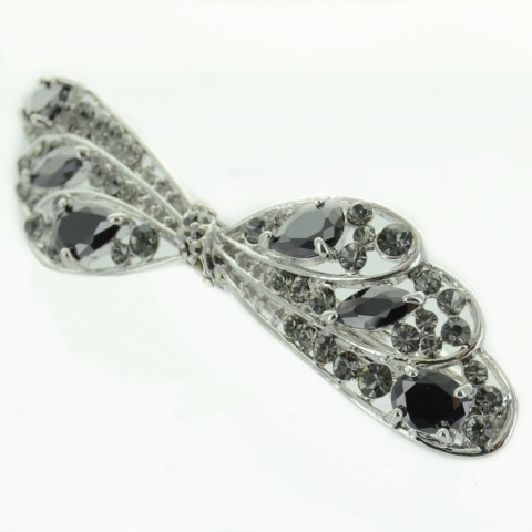 Vintage Inspired CubicZirconia Barrette Clip Paris