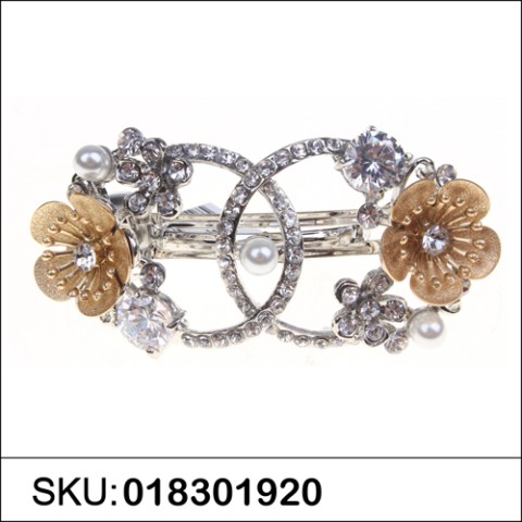 Cubiczirconia & Relief Flower Barrette