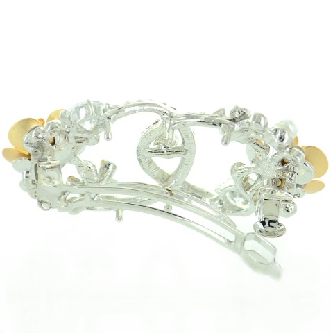 Cubiczirconia & Relief Flower Barrette