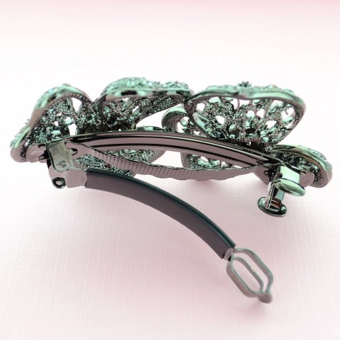 Swarovski Crystal Cutout Flower Barrette