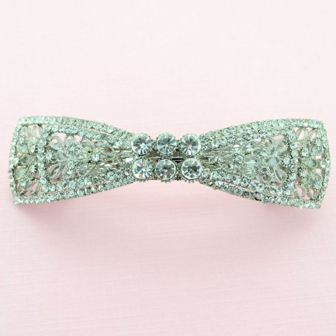 Austria Crystal Bow Barrette (Clip France)