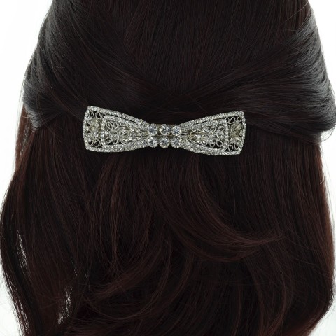 Austria Crystal Bow Barrette (Clip France)