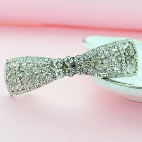 Austria Crystal Bow Barrette (Clip France)