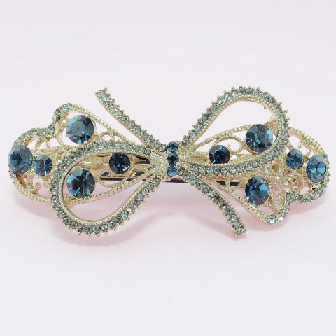 Australian Crystal Embellished Bow Barrette