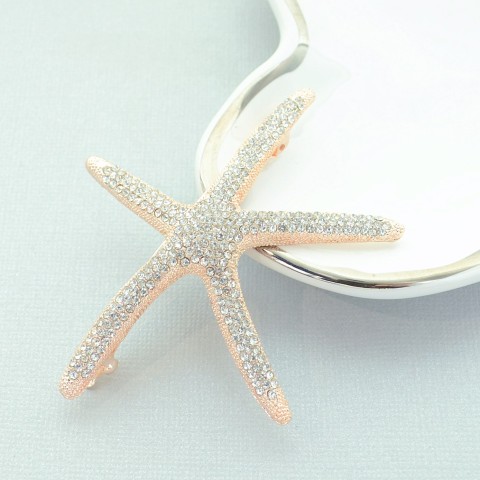 Crystal Star fish Barrette