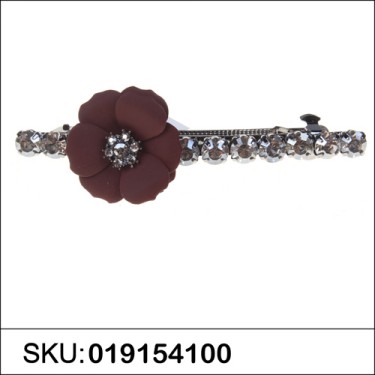 Sparkling Crystal Flower Barrette