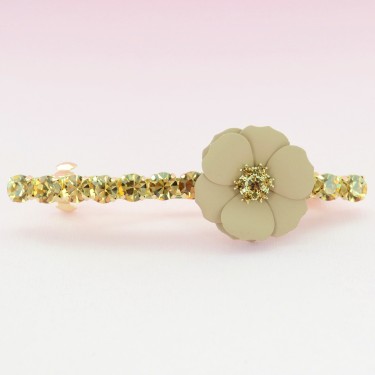 Sparkling Crystal Flower Barrette