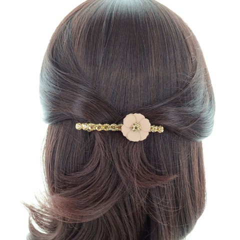 Sparkling Crystal Flower Barrette