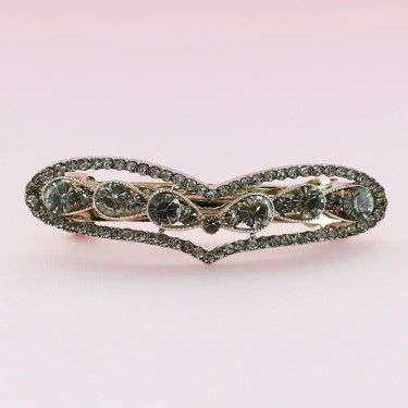 Crystal Rhinestone Heart Barrette/Hair Clip