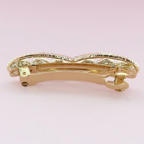 Crystal Rhinestone Heart Barrette/Hair Clip