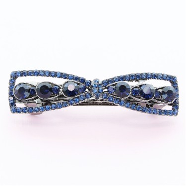 Rhinestone Bow Barrette (Clip France )