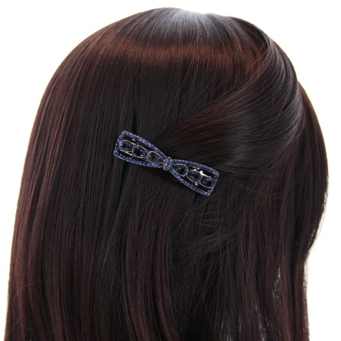 Rhinestone Bow Barrette (Clip France )