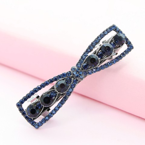 Rhinestone Bow Barrette (Clip France )