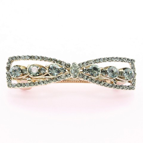 Rhinestone Bow Barrette (Clip France )