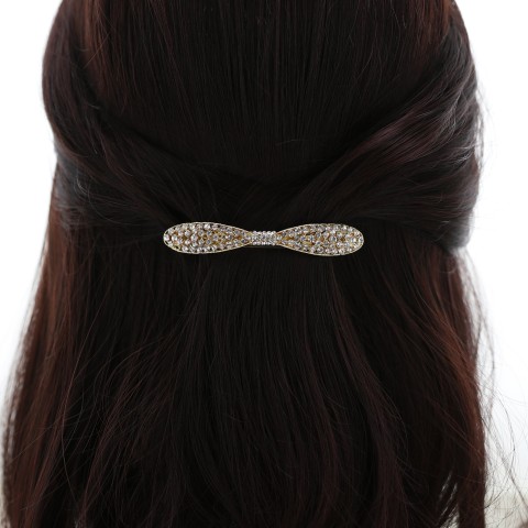 Crystal Rhinestone Bow Barrette/Hair Clip