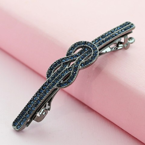 Rhinestone Twist Barrette/Hair Clip (Clip France)