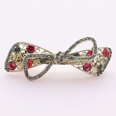 Crystal Rhinestone  Bow Barrette/Hair Clip