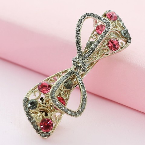 Crystal Rhinestone  Bow Barrette/Hair Clip