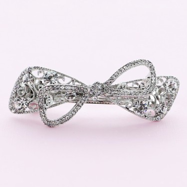 Crystal Rhinestone  Bow Barrette/Hair Clip