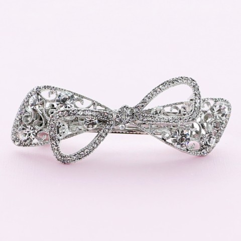 Crystal Rhinestone  Bow Barrette/Hair Clip