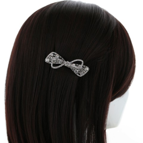 Crystal Rhinestone  Bow Barrette/Hair Clip