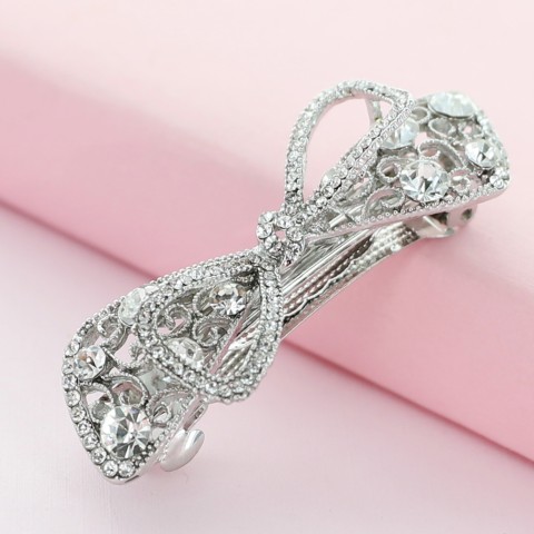 Crystal Rhinestone  Bow Barrette/Hair Clip